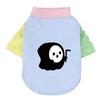 Halloween Cute Ghost Print Pet T‑Shirt Cats & Dogs Soft Cotton Clothes Outfit For Bichon French Bulldog Holiday Party Costume
