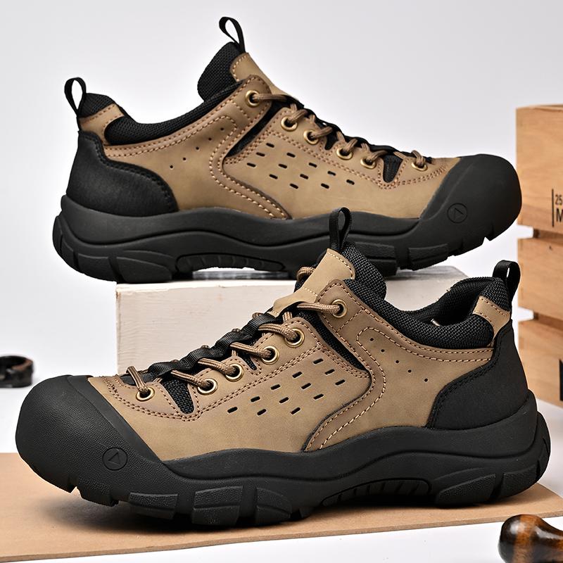 Men's Hiking Shoes Waterproof Wear-resistant Sports Camping Climbing Shoes Outdoor Trekking Tourism Black Fishing Hunting Boots
