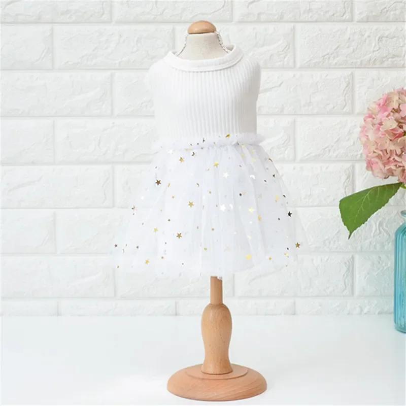 

Летняя одежда для питомцев, платье для собаки, жилет, юбка, свадебные платья, одежда для кошки, йоркширского терьера, чихуахуа, щенка, пуделя, померанского шпица, шнауцера S белый