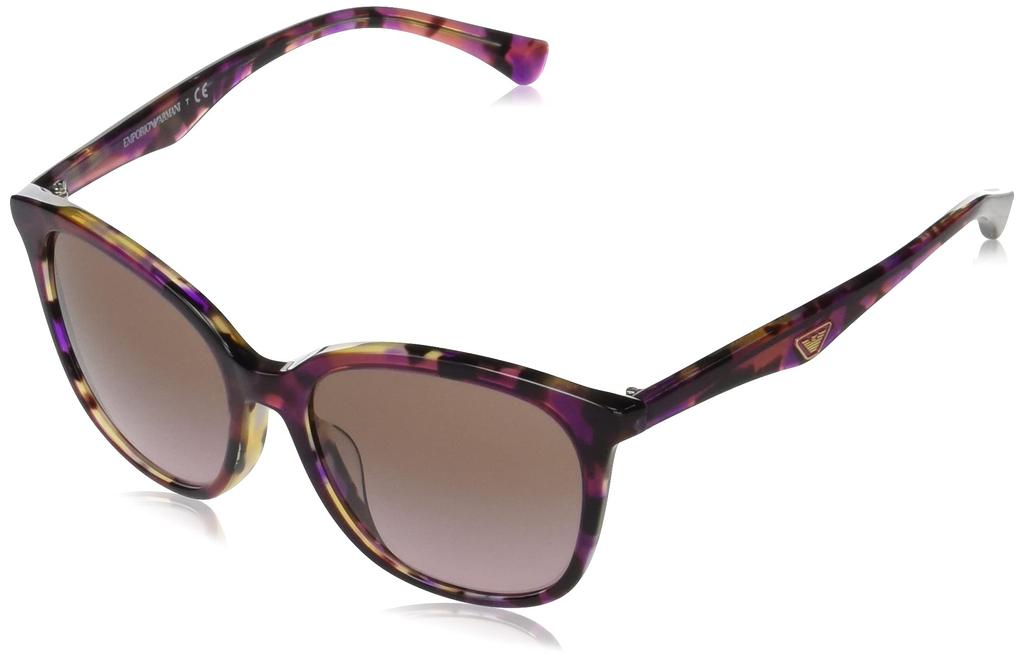 Emporio Armani EA4157F Violet Violet 57 Women's Sunglasses, Havana/Gradient Lens,