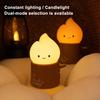 Night Light Adorable Shape Dimmable 2 Lighting Modes USB Rechargeable Realistic Flickering Flame LED Bedside Lamp
