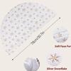 1pc-78cm Christmas Tree Skirt Faux Fur Carpet Golden Snowflake White Plush Mat For Home Xmas Tree New Year Decor Apron Ornament