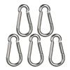 5Pcs Stainsless Steel Spring Snap Hook Carabiner Clip Water Bottle Hook Keychains for Outdoor Camping Fishing Hikings