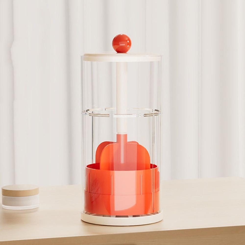 Large Capacity Automatic Lifting Makeup Brush Holder Plastic Makeup Brush Organizer  Tabletop