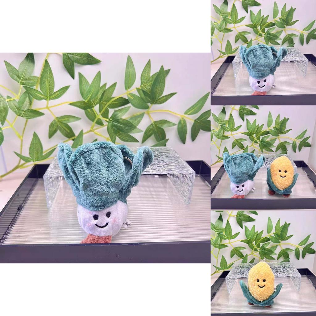 Cute Vegetable Plush Doll Creative Keychain Broccoli Corn Garlic Onion Soft Toy