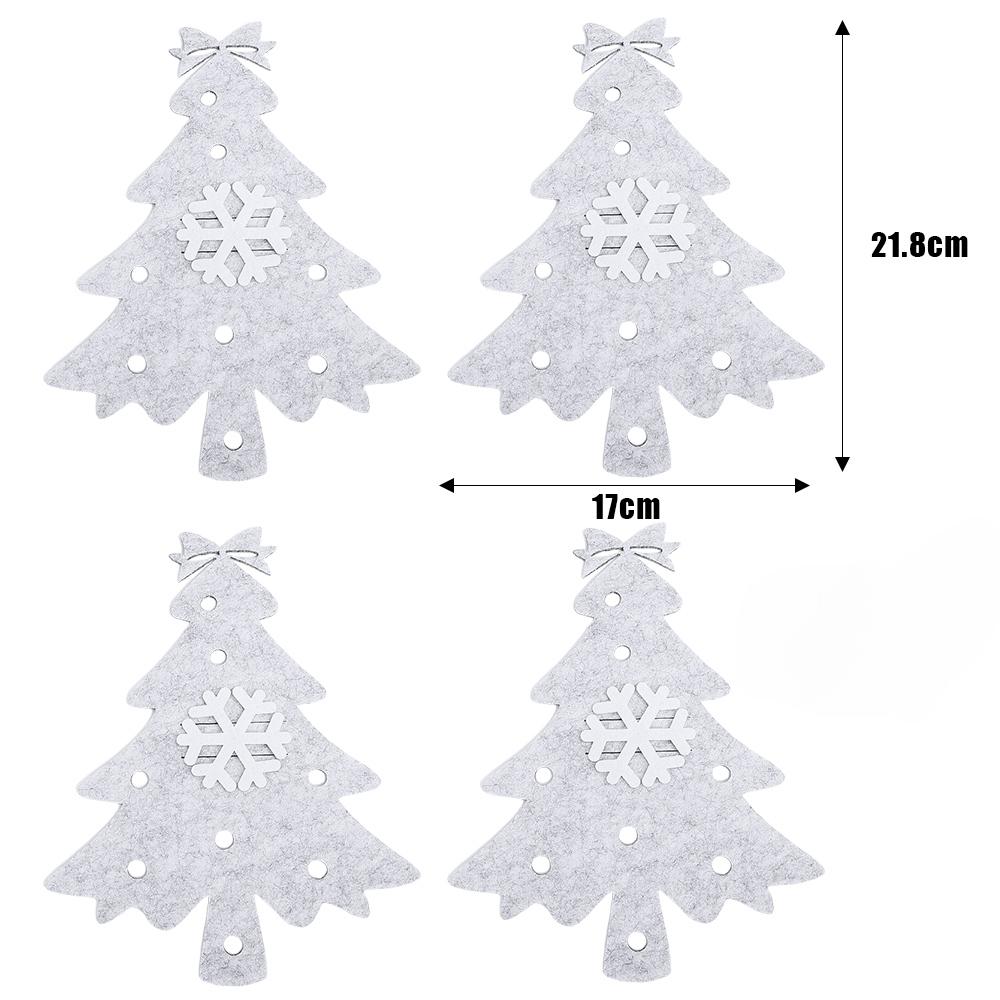 

Рождественские чехлы для ножей и вилок Xams Tree Фетровая ткань Ложки Держатели для столовых приборов Сумки Главная Рождественская новогодняя вечеринка Украшение стола 12PCS