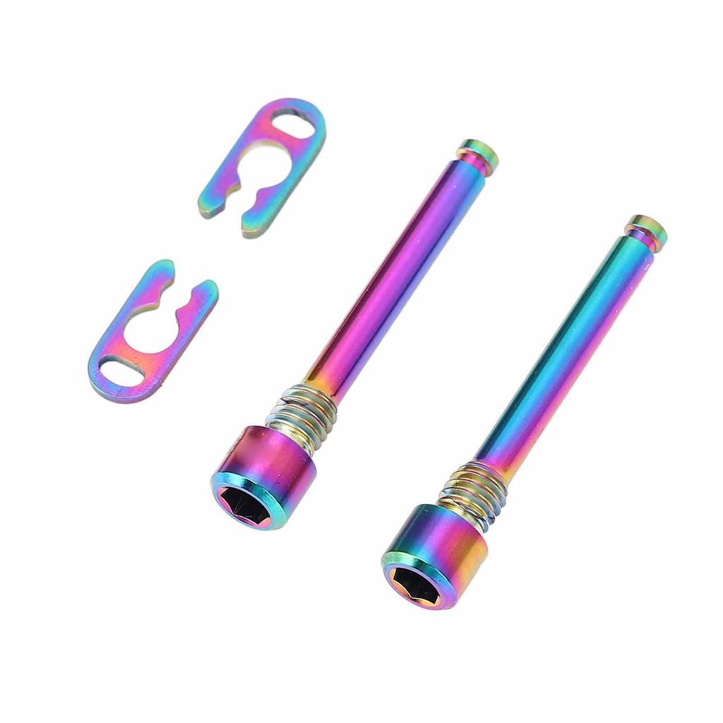 4PCS Mountain Bike Disc Brake Clip Thread Pin Ti Alloy CNC Machining Disc Brake Clip Fixing Screw Fo