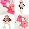 Sevimli Pembe Feebee Jeff Kardeş Kukla Peluş Bebek Ebeveyn-Çocuk Etkileşimi ve Erken Hediye İçin