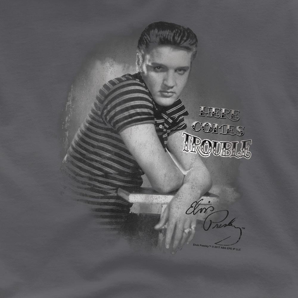 Elvis Presley Unisex Adult Trouble T-Shirt