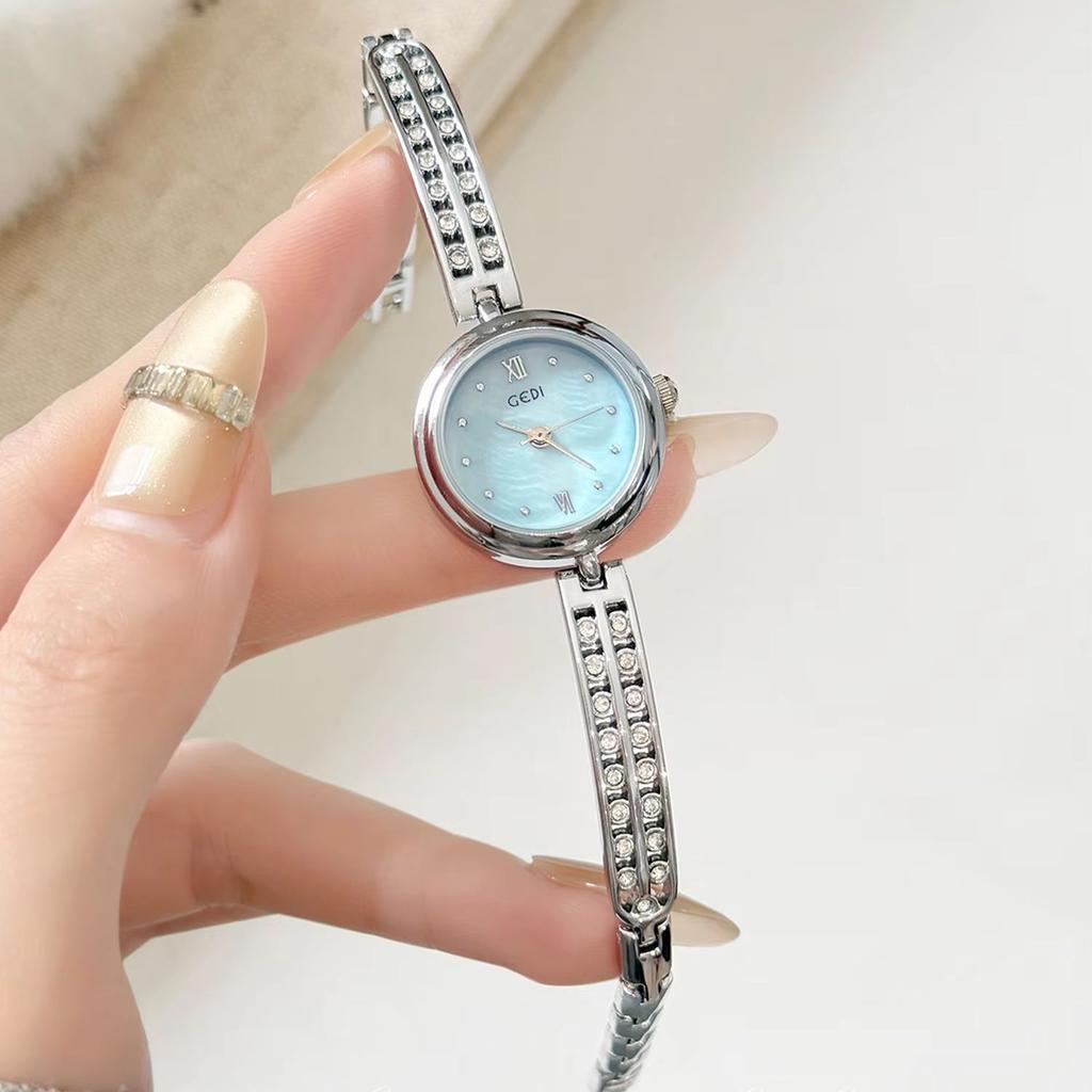 Watches for Women Compact bracelet Round Shell Dial Stainless Steel Wristwatch Elegant Ladies Quartz Watch Dress Clock Gifts