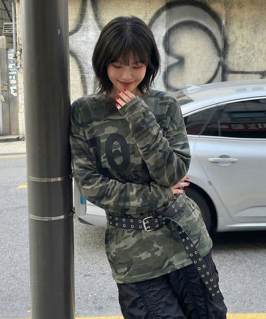 CHICKS Joa Camo Long Sleeve Brown