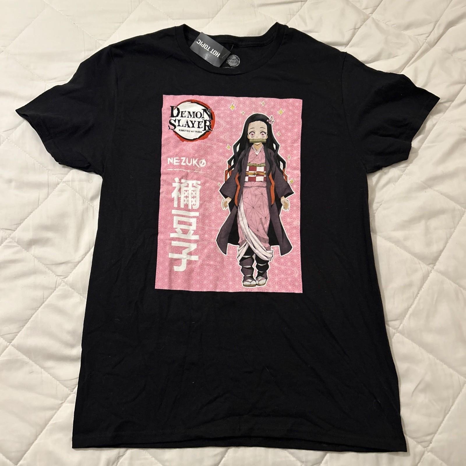 Demon Slayer Nezuko Kamado Kimetsu No Yaiba Black T-Shirt Size Medium L