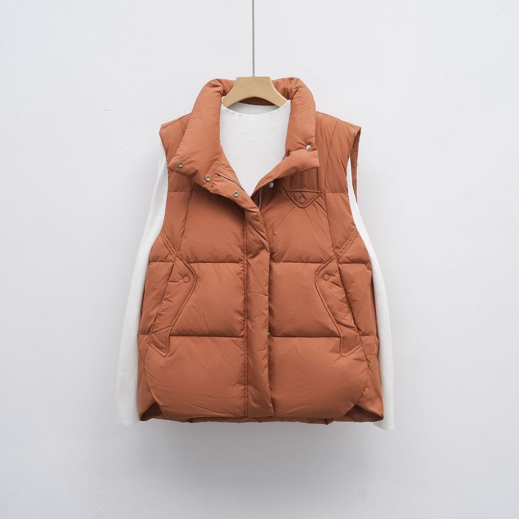 Down jacket down autumn and winter new women's down vest sleeveless vest Korean loose coat