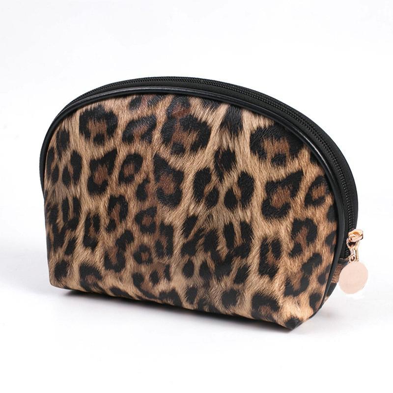 

Leopard Makeup Bag Travel Cosmetic Case Portable Zipper Storage Bag Multifunction Toiletry Bags Organizer For Women Clutch Purse