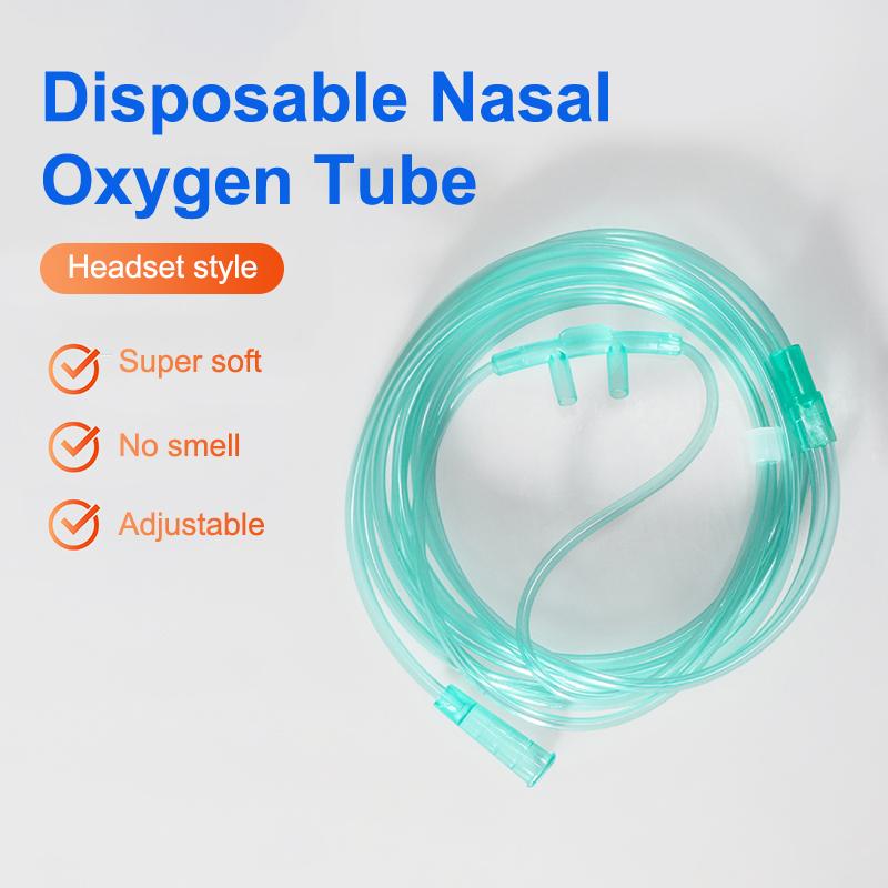 5Pcs 1.5M/2M Disposable Oxygen Cannulas Nasal Cannula Soft Nasal Oxygen Tubing O2 Cannula For Adults Medical Pipe Home Tube