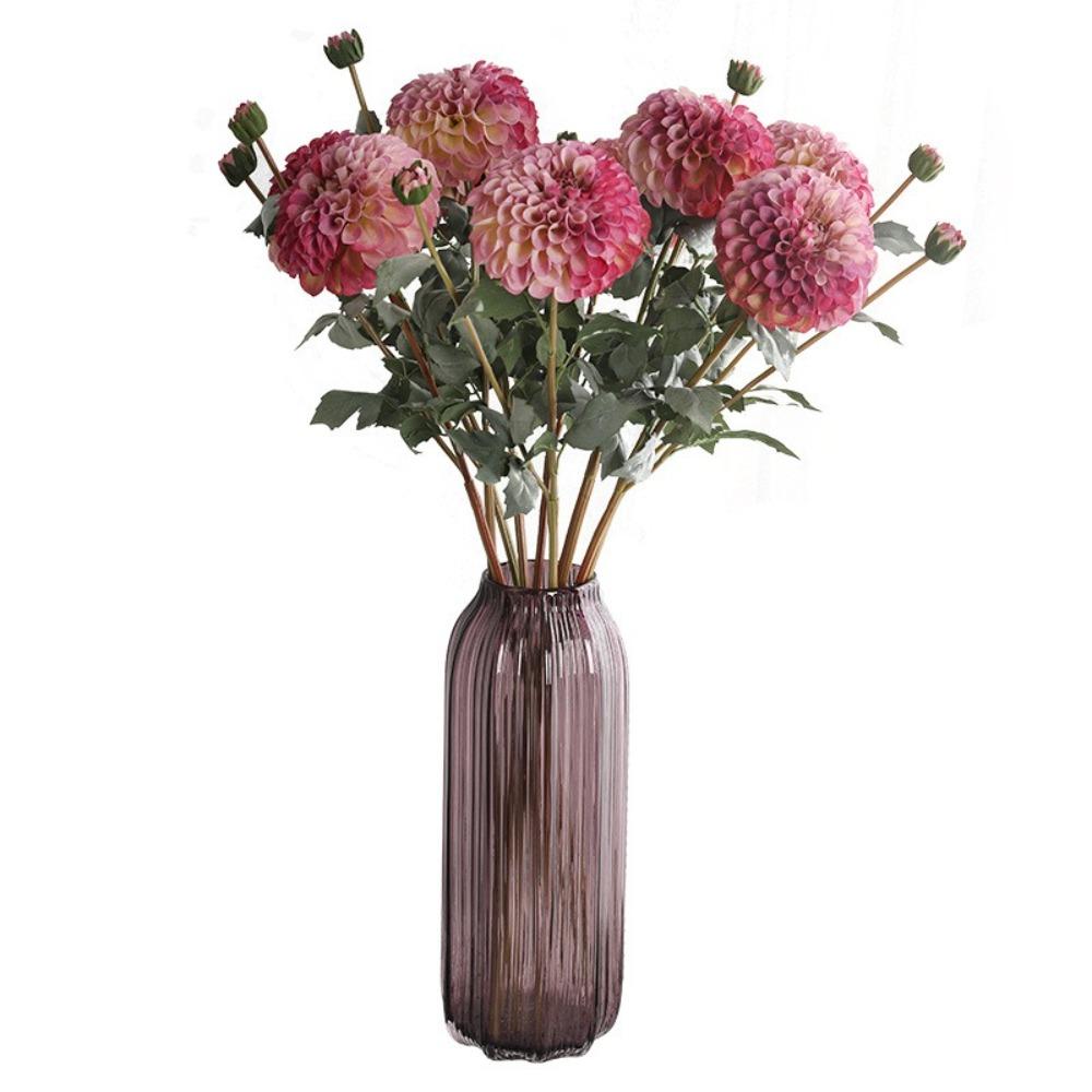 80cm Simulation Dahlia Flowers Real Touch Silk Fake Flowers  Garden Decor