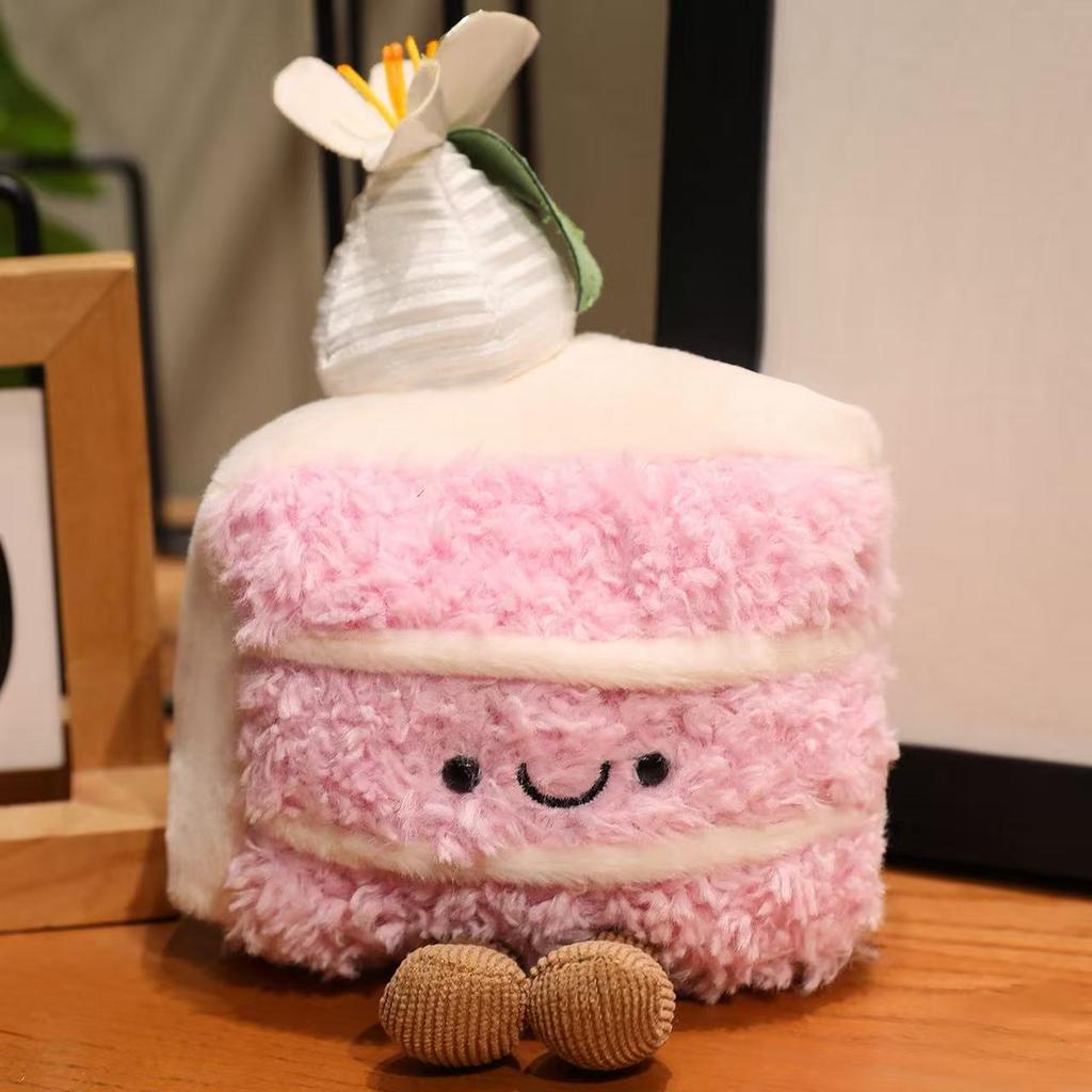 The latest sliced cake series Kawaii stuffed plush toy dolls cartoon anime cute pillows children's birthday gifts fun dolls