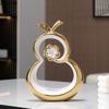 Gold-plated Hollow Gourd Artwork Ornaments Desk Decoration Golden Gourd Ceramic Modern Crafts Sculpture Room Aesthetic Decor