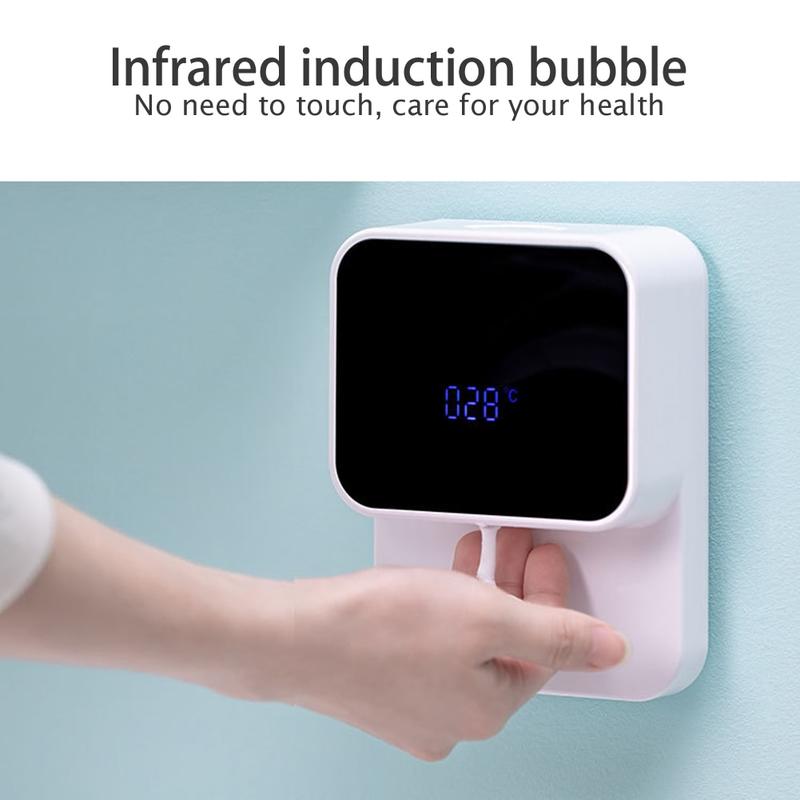 New LED screen automatic induction washing machine with touch screen washing machine infrared sensor soap dispenser for bathroom wall | Liquid soap di