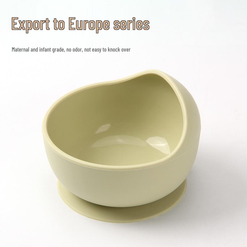 Silicone Bear Suction Baby Plate - Anti-Fall, Compartmented Self-Feeding Bowl