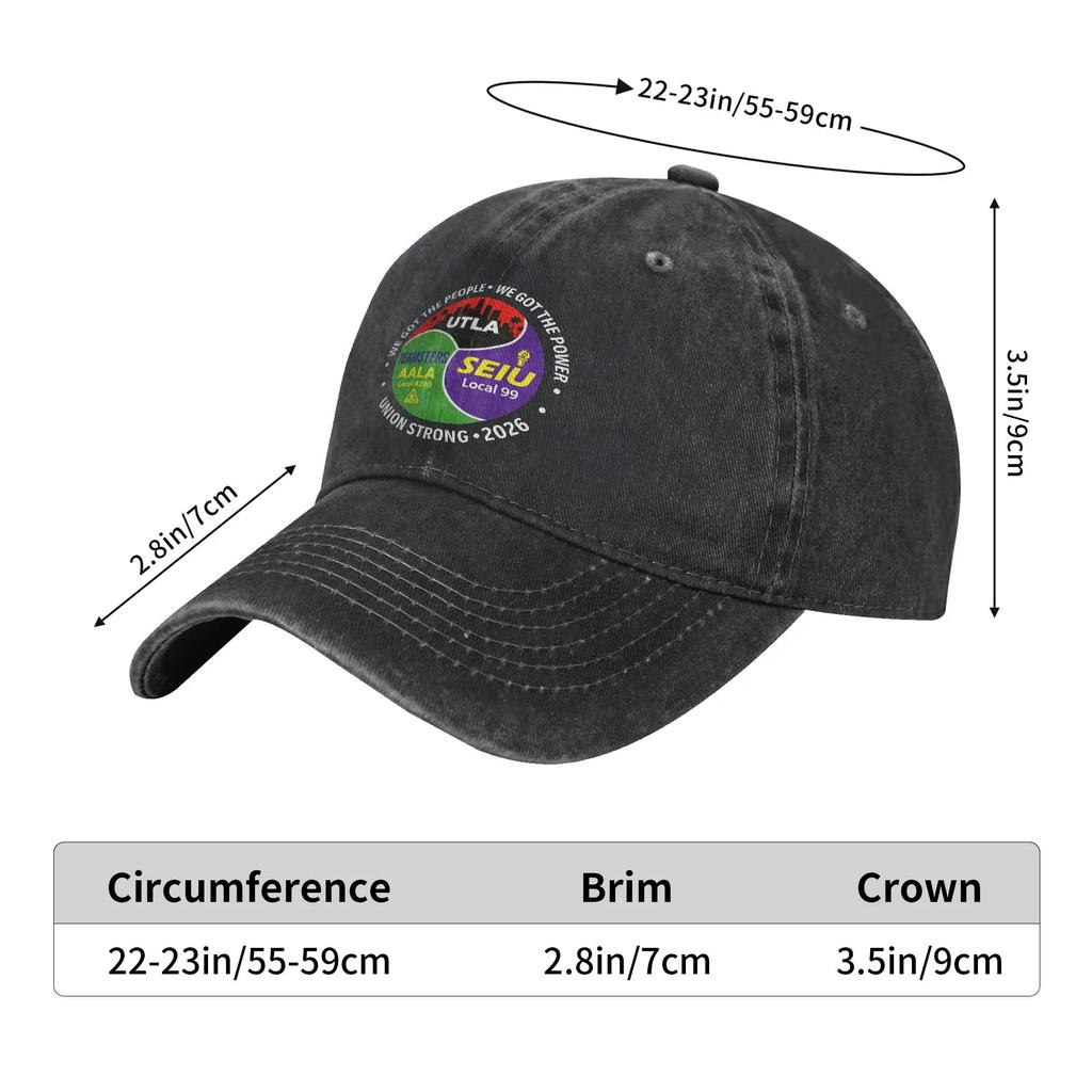 Summer Labor MoveUnisext UTLA SEIU AALA We Got The People Baseball Cap Sun Sunscreen Design Washed Trucker Hat Skate Baseball Caps