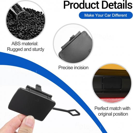 Rear Bumper Tow Hook Cover Replacement Compatible with Toyota Supra GR A90 A91 MK5 2019-2026, Car Trailer Hook Cover Towing Eye Cap Weatherproof