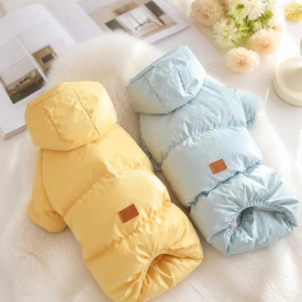Plush Dog Hiking Jacket Winter Dog Bodysuit Fashion Dog Warm Clothes Puppy