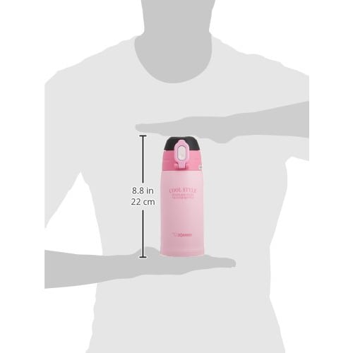ZOJIRUSHI Water Bottle Direct Drinking Stainless Steel Cool Bottle 0.6L Pink Black SD-JK06-BP