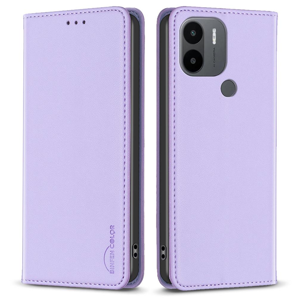 

BINFEN COLOR BF18 for Xiaomi Redmi A1 4G/A1+ 4G/Redmi A2 4G/A2+ 4G/Poco C50 4G Phone Case Card Holder PU Leather Flip Cover Purple