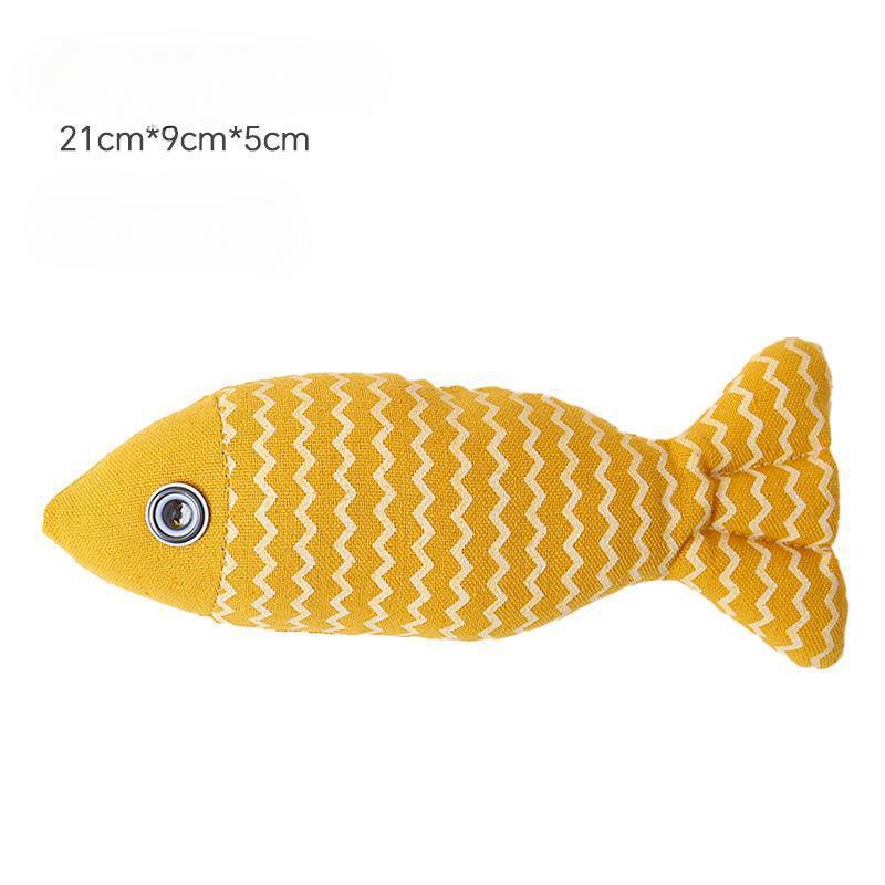 Mint Fish Plush Cat Toy Fish Teasing Cat Simulation Fish Bite Mint Fish Pillow Cat Grass Cat Snack Cat Toy Teeth Grinding Toys