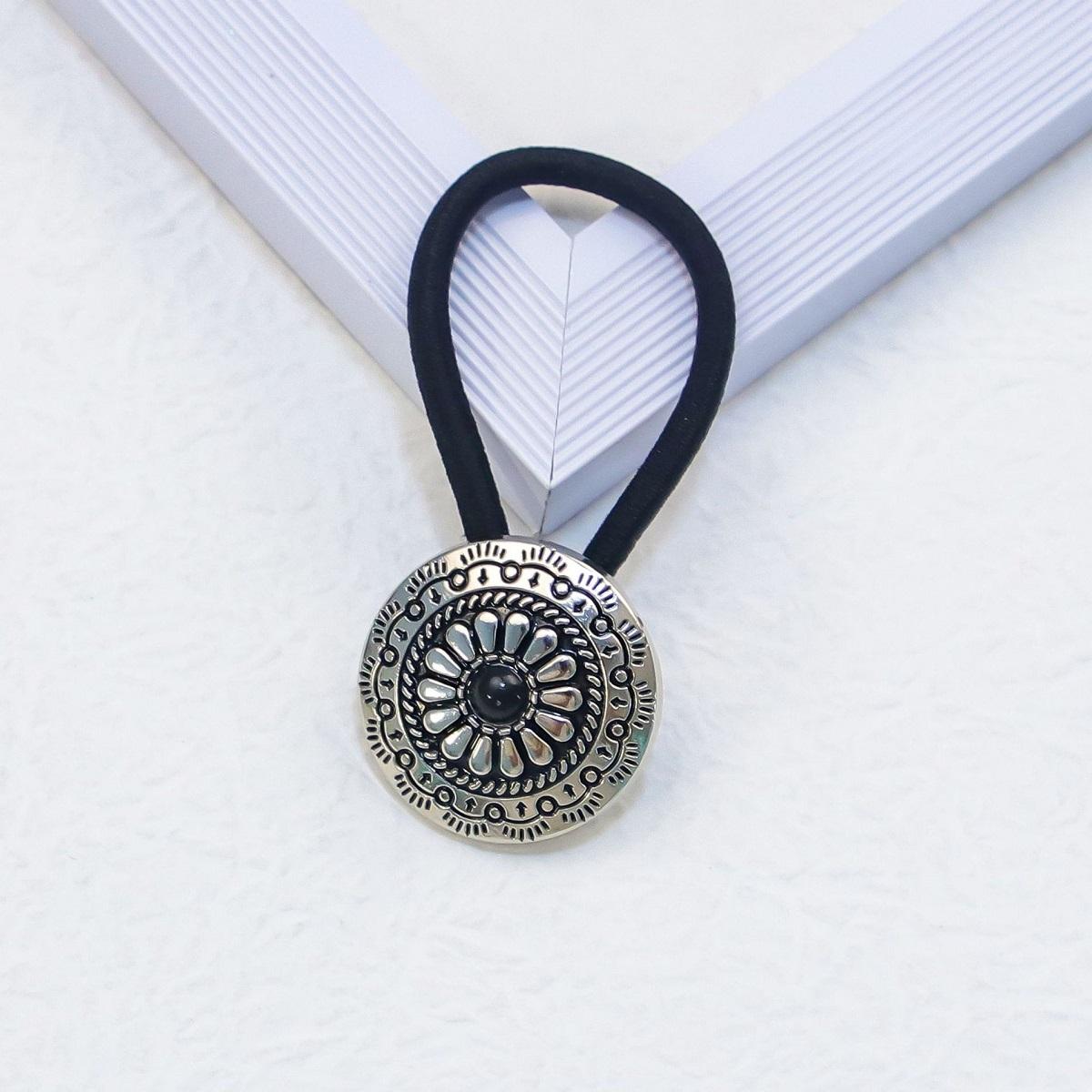 

Винтажная искусственная бирюзовая декоративная веревка для волос, элегантные резинки для волос в стиле бохо, держатели для хвостиков, двойные аксессуары для волос для женщин и девочек