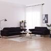 Day and Night - Day and Night 2-piece Black Fabric Sofa Set
