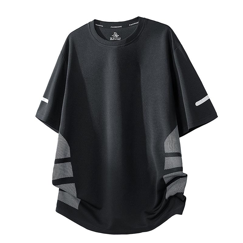 Quick Drying Sports T-shirt Men's Ice Silk Fitness Loose Summer Thin Short Sleeved Running Top