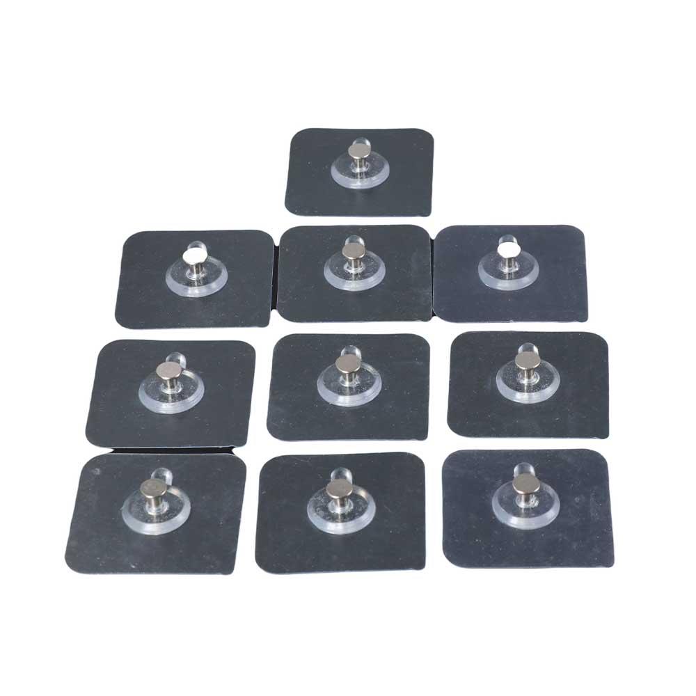 10Pcs Transparent Adhesive Wall Hook Plastic Non Trace Stickers Wall Screws Hanging Nails  Cabinet