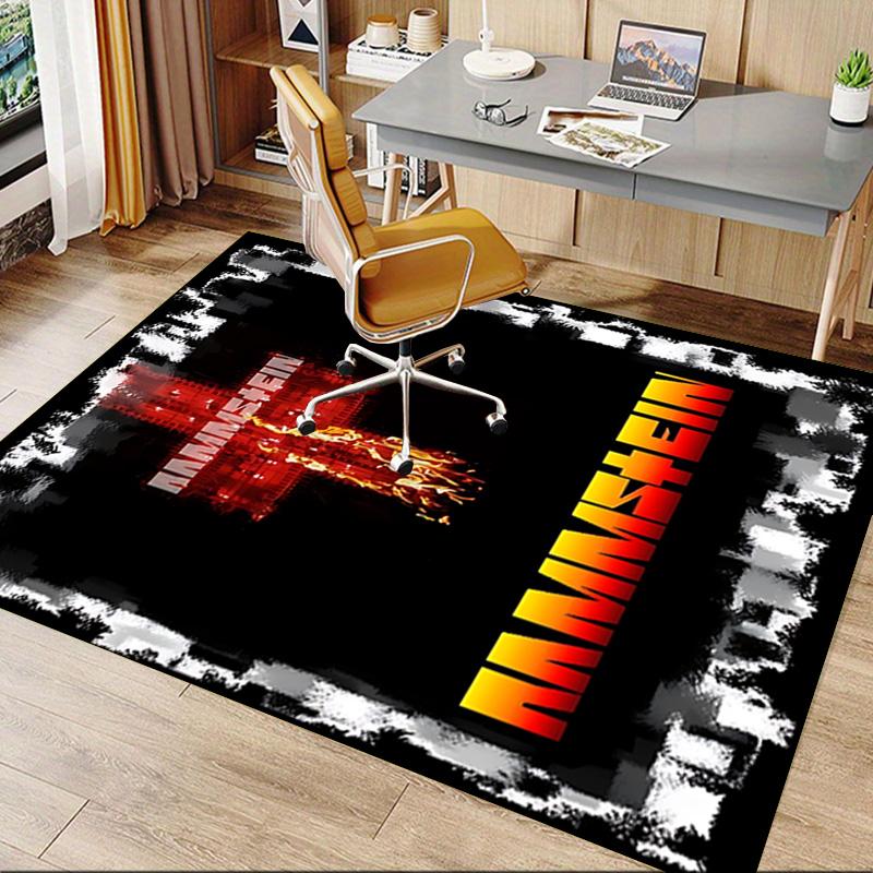 1pc Rammstein Heavy Metal Carpet for Playroom Bedroom Living Room Sofa Home Decor,kids Game Area Rug Non-slip Floor Mat Y730165