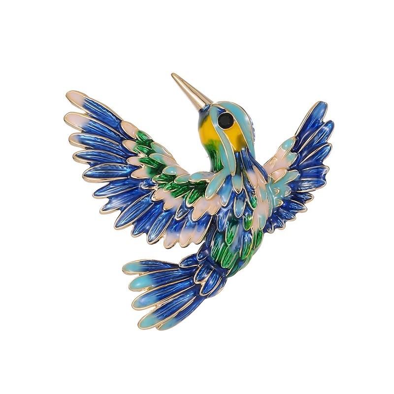 Blue-winged Bird High-end Female Exquisite Fashion Magpie Brooch