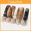 Classic Pu Ladies Belt With Gold Tone Square Buckle For Casual And Workwear