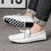 Summer Luxury Brand Men Casual Shoes Soft Genuine Leather Mens Loafers Moccasins Italian Designer Breathable Slip on Boat Shoes