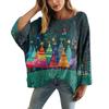 XY-LK01-Pullover hollow blouse 3D printed sweater spring and summer new