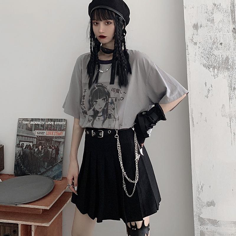 Buy Summer Women T-shirt Anime Kawaii Cartoon Top Short Sleeve