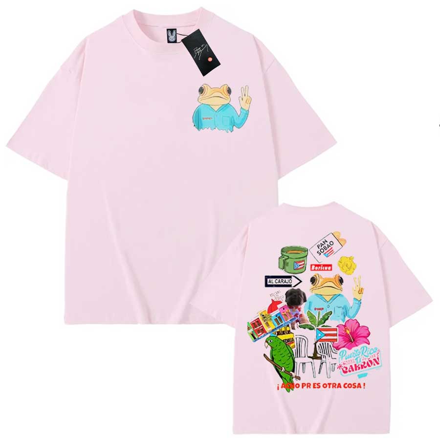 Bad Bunny Tag Tshirt For Unisex Unisex Debi Tirar Mas Fotos Dtmf Tour 100 Cotton T Shirts Oversized Kids Tops Khaki Bb29