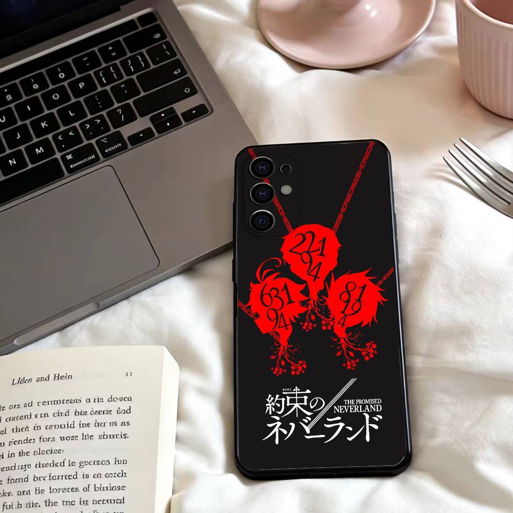 T-The Promised Neverland Anime Phone Case For Samsung S25,24,23,22,30,21,10,9,Ultra,Plus,Lite,FE,4,5 G Soft Black Case