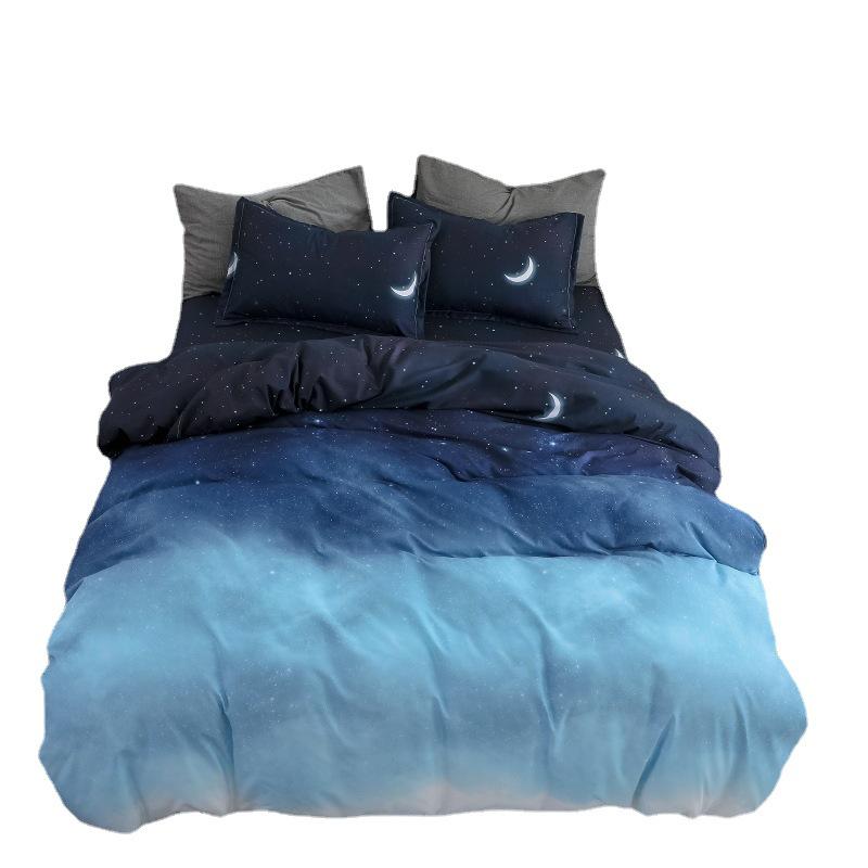 Set de lenjerie de pat elegant, în culoare uni - 3 sau 4 piese, perfect pentru cămine (1.5m/1.2m)