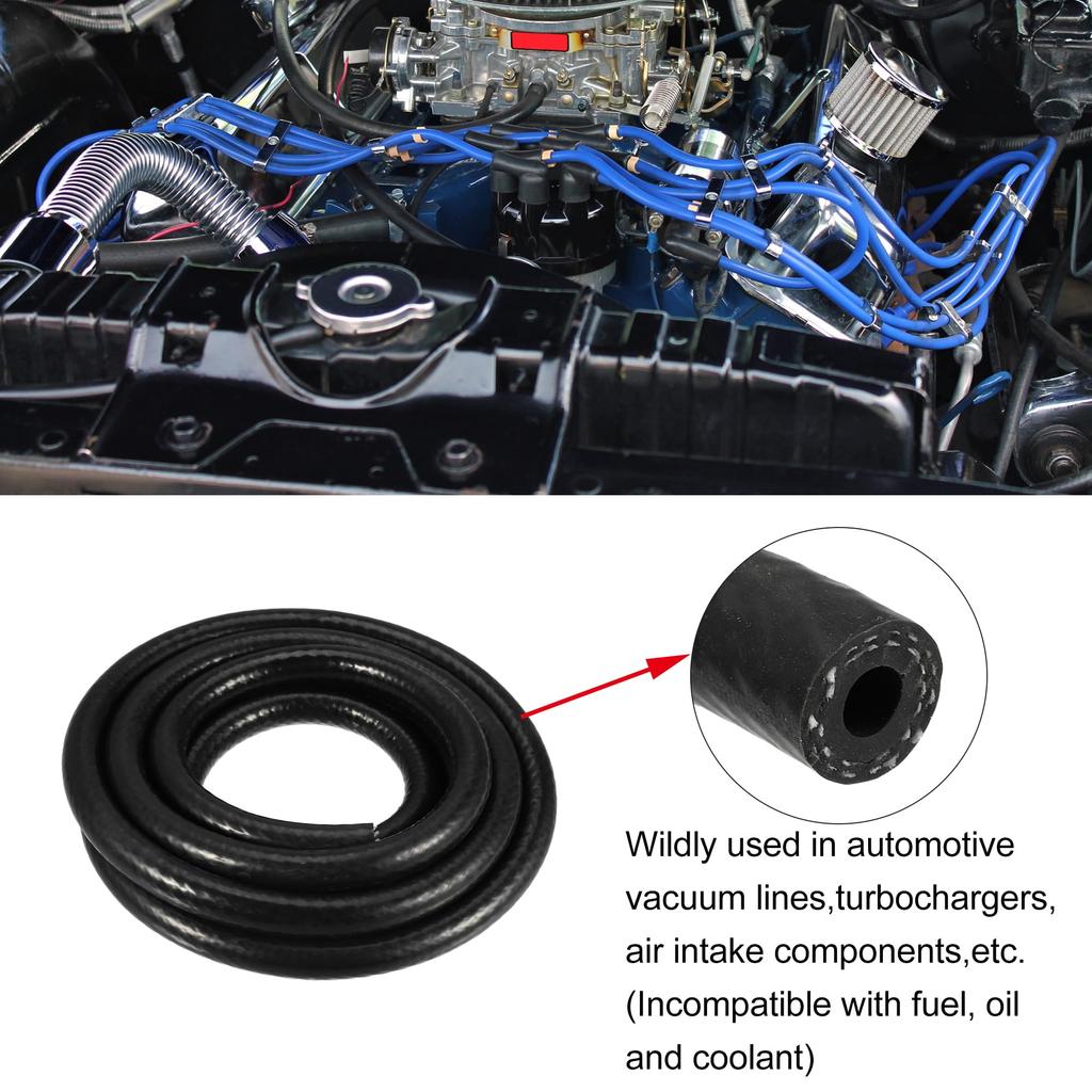 X AUTOHAUX Silicone Vacuum Tube Hose Line Automotive Vacuum Hose Engine Air Intake Vacuum