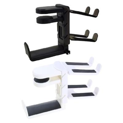 Solid Headphone Holder with 360 Rotating Clamp, Under Desk Design, Controller Management Headphone Controller Holder