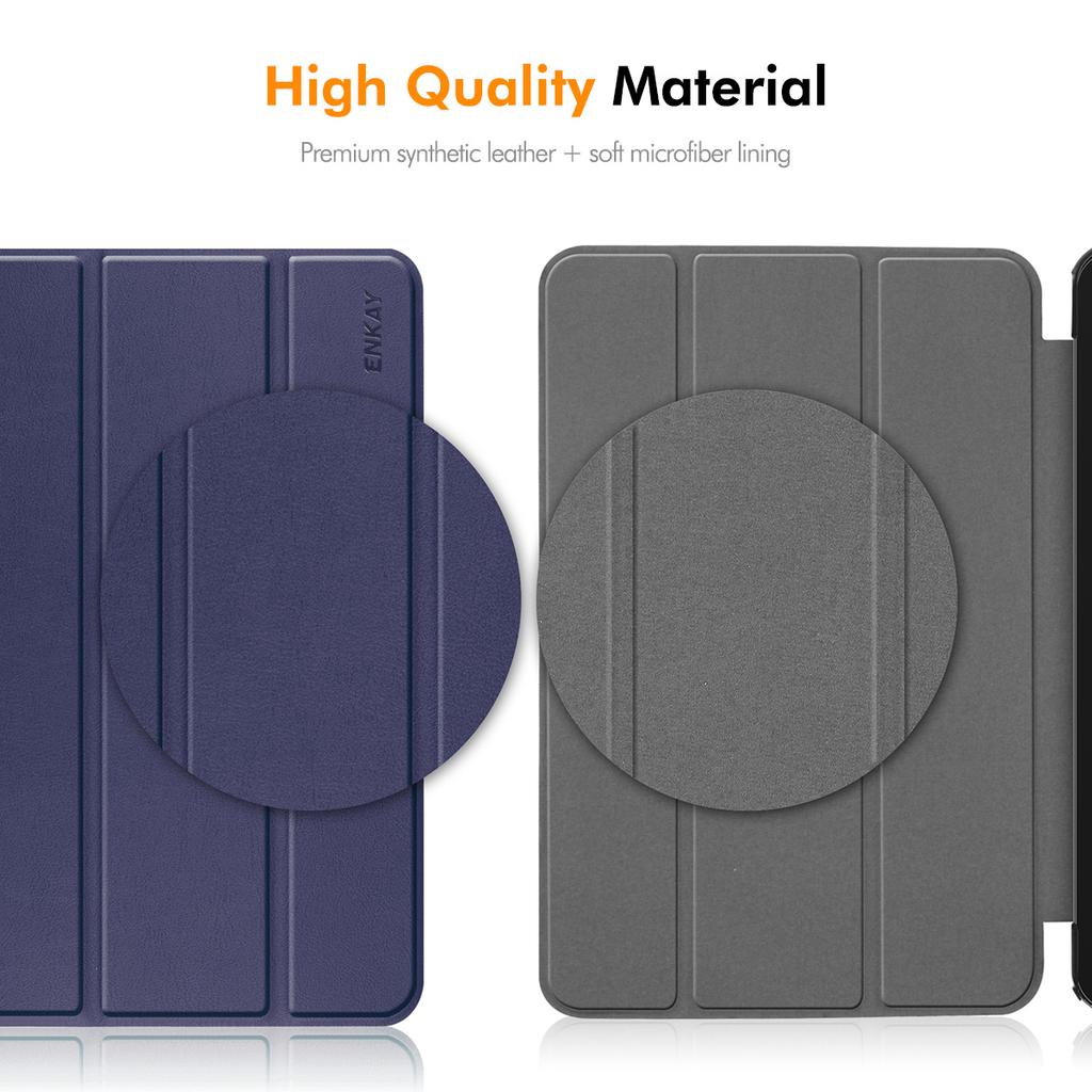 For Oppo Pad SE Trifold Stand Cover ENKAY HAT PRINCE PU Leather+PC Tablet Case with Auto Wake/Sleep