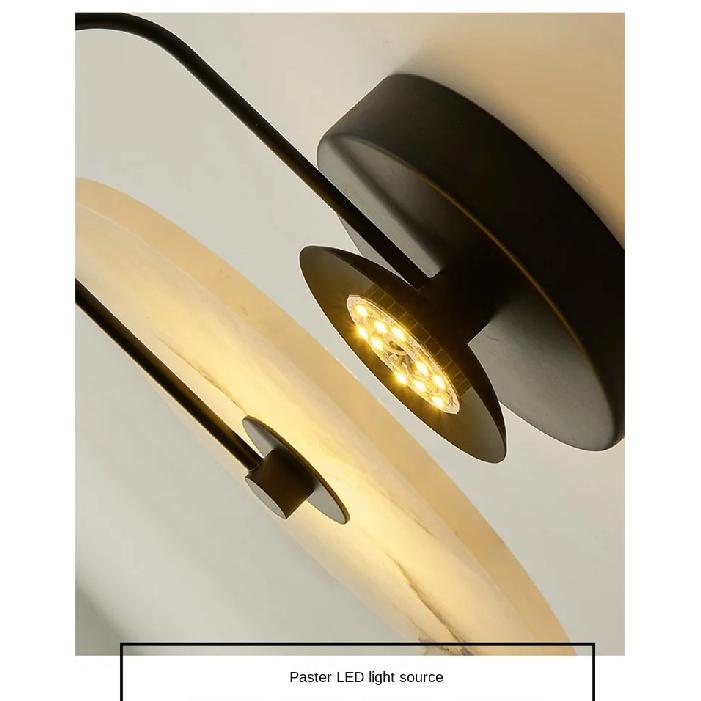 Nordic Wall Sconces Light Fixture Led Marble Moon Bedside Lamp Interior Indoor Lighting Home Bedroom Decor Modern Hotel Simple