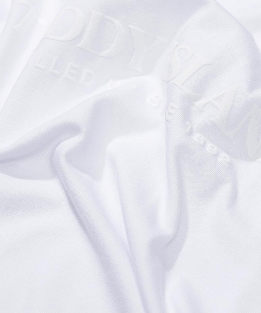 TEDDYISLAND Embossed Logo Short Sleeve White