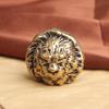 Antique Brass Lion Head Walnut Handheld Piece Elderly Fitness Ball Collectible Tea Pet Ornament Craft Wholesale