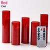 Flameless Battery Operated Candles 5pcs Acrylic Flicker LED Flame Cylinder Remote Control Star String Lights Built In Home Decor